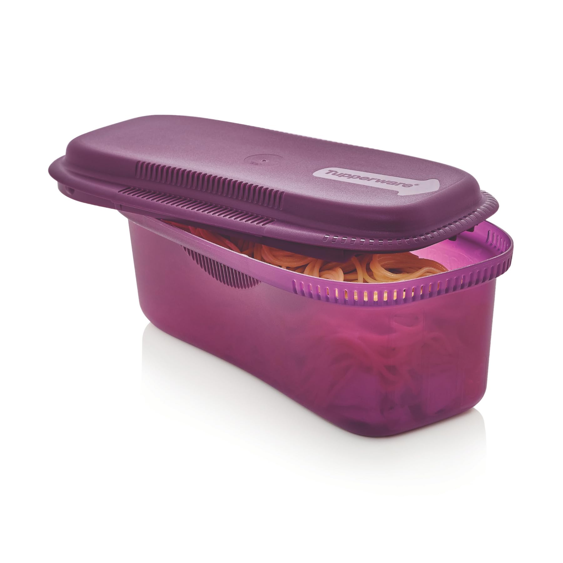 Tupperware Microwave Pasta Cooker with Strainer Lid- Spaghetti & Pasta Container Cooker, Up to 5 Servings, Dishwasher Safe, BPA-Free