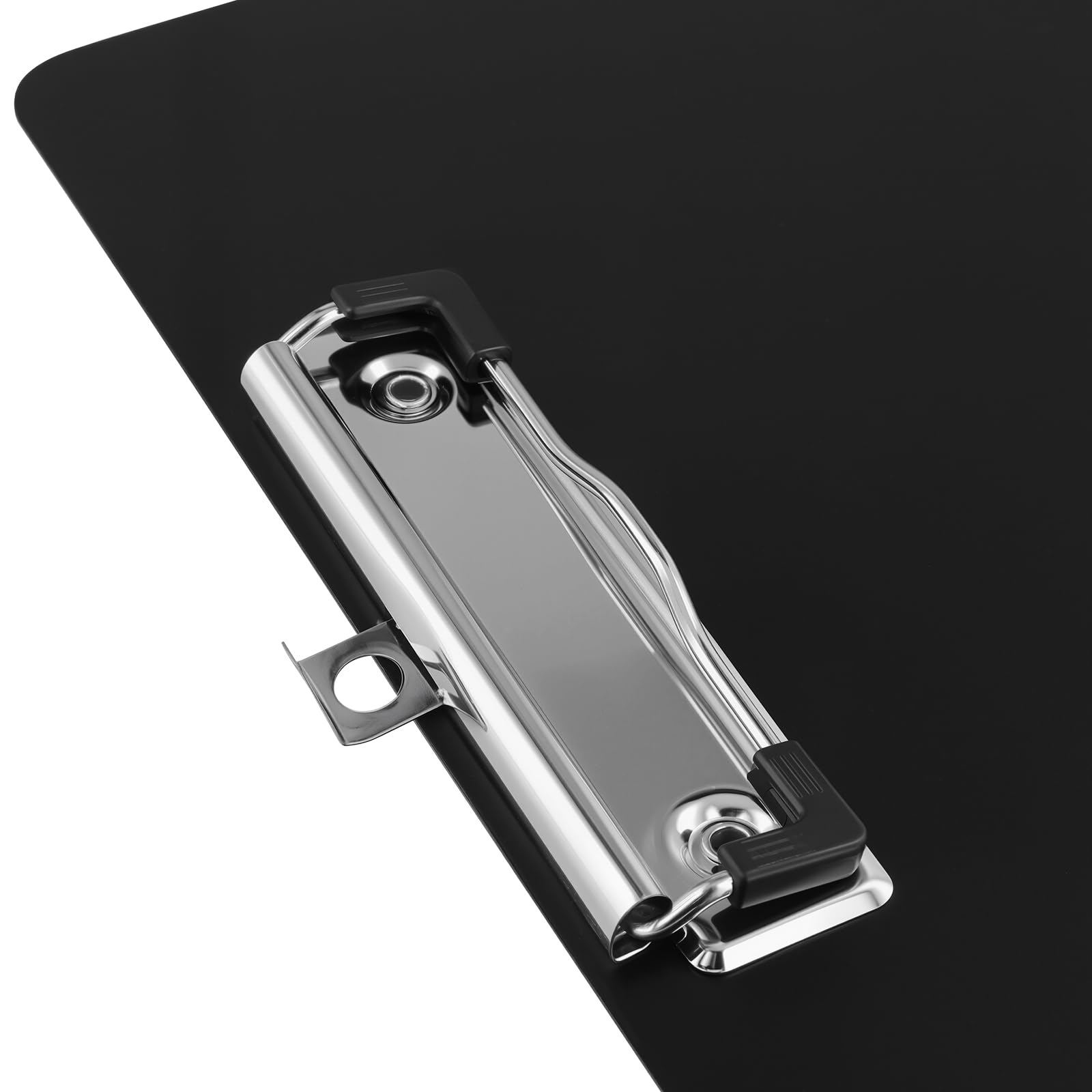 FUNSUEI Porte Bloc A4 avec Pince - Lot de 15 Porte-blocs en Plastique Noir 31,5x22,5cm - Pour Bureau, Entrepôt, École