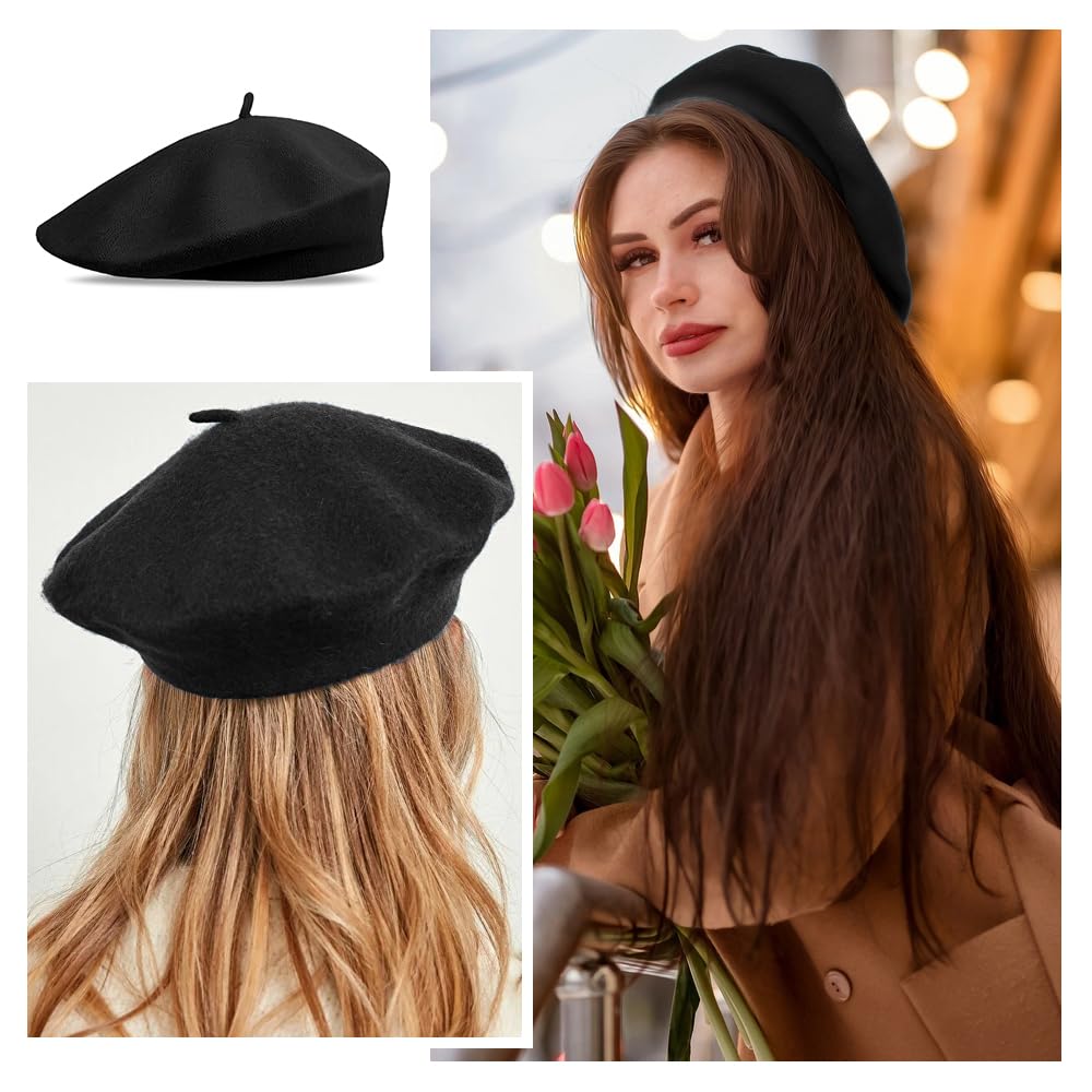 Boina Francesa Mujer Hombre,Boina Parisina de Verano,French Beret Hat,Boinas de Pintor Disfraz,Chapela Vasca Elegante,Sombrero Pintor Vintage,Boinas Artista de Invierno,Sombrero Mimo Disfraz