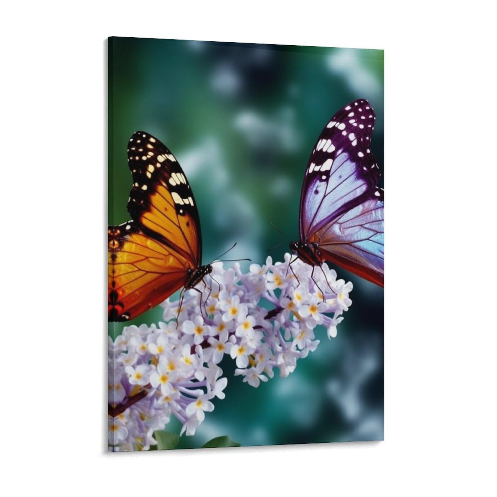 Beautiful Butterflies Canvas Wall Art for Bedroom 12x16inch Canvas Prints Artwork for Walls Modern Picture Artwork Painting for Living Room Aesthetic Wall Paintings for Bathroom Kitchen Offic