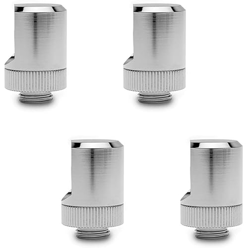 EKWB EK-Torque 90 Degree Angled Rotary Fitting, Nickel, 4-Pack