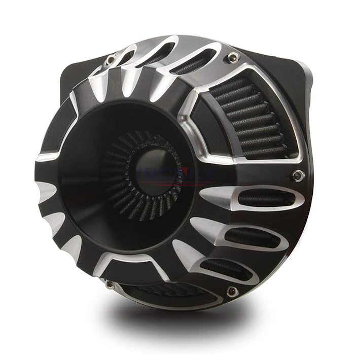 Buy Black Aluminum CNC Cut Air cleaner intake kits Fit For Harley Dyna