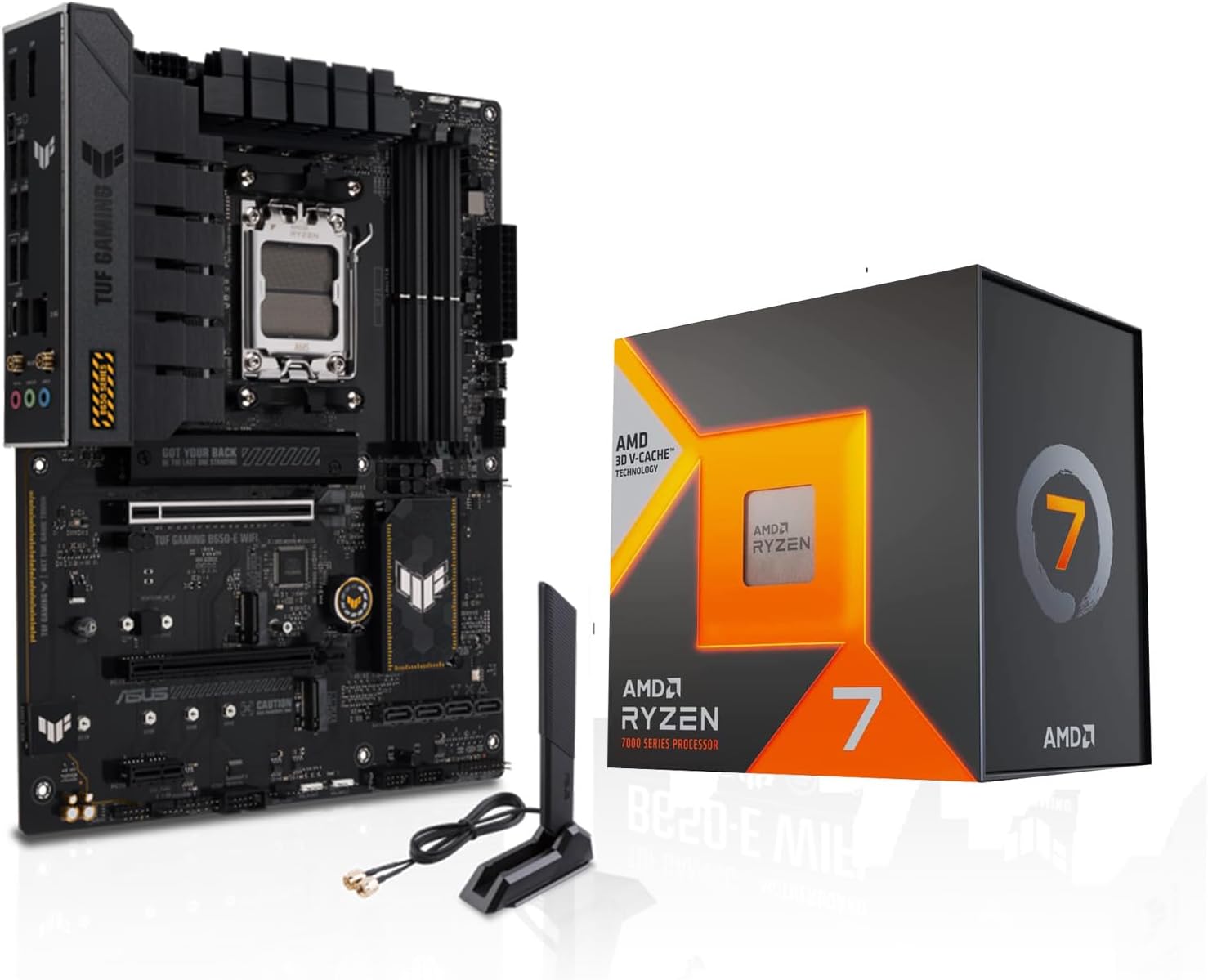 Micro Center AMD Ryzen 7 7800X3D CPU Processor Bundle with ASUS TUF Gaming B650-E WiFi AMD B650 AM5 ATX Motherboard
