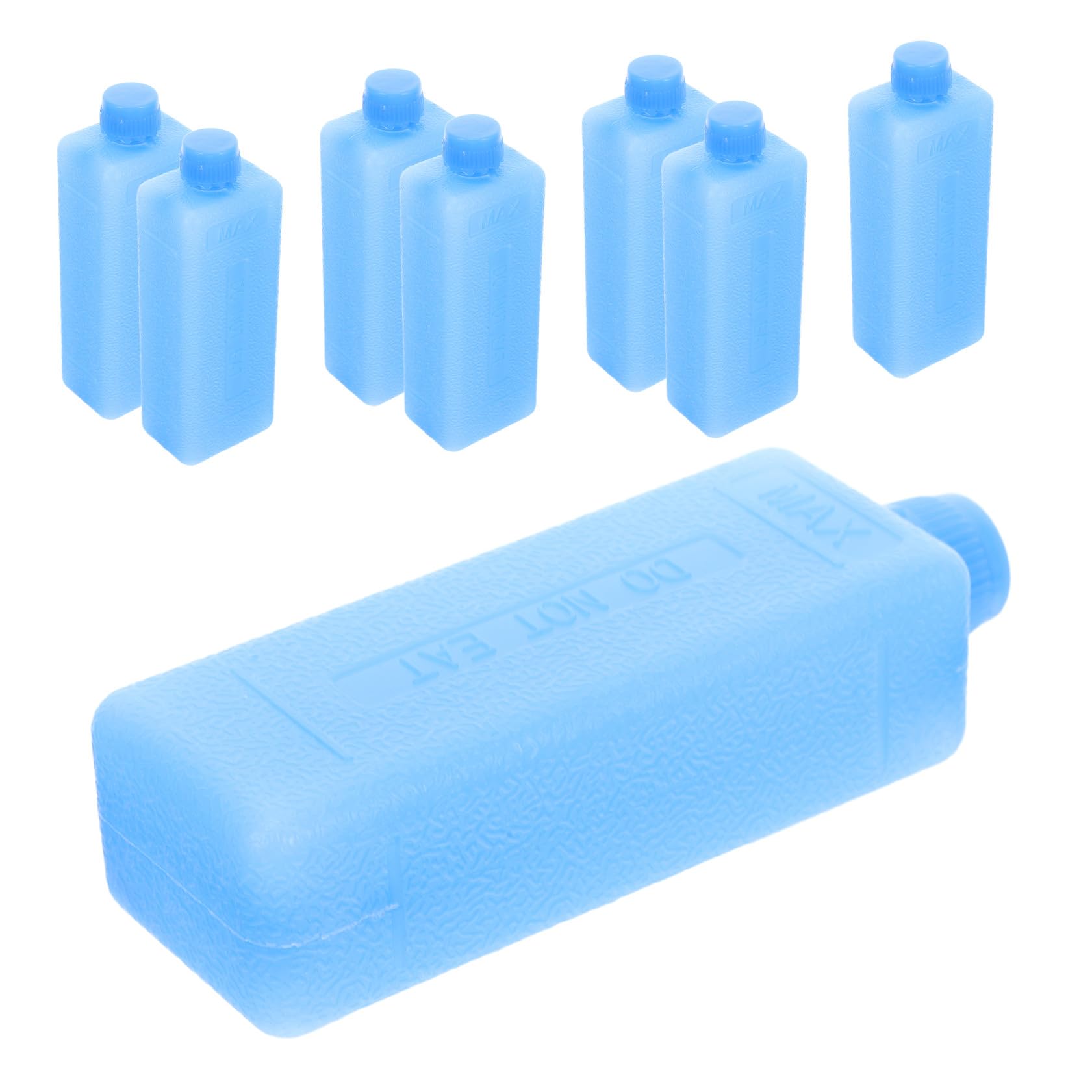 COHEALI 8Pcs Reusable Ice Packs for Cool Bags and Lunch Boxes Mini Freezer Blocks Air Conditioner Fan Ice Crystal Boxes for Camping Picnic Outdoor Use Blue