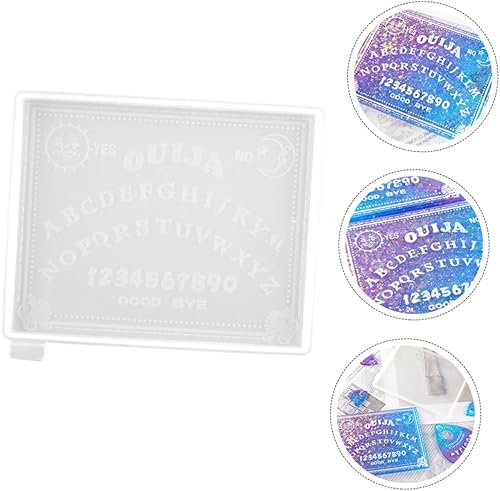 Miniatura 8 de EXCEART Molde de silicona para tablero de Ouija, molde de silicona para bricolaje, molde de adivinación, molde colgante de adivinación, accesorios