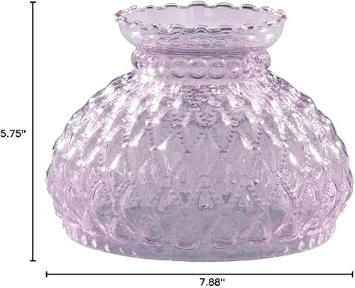 Miniatura 10 de B&P Lamp 7 pulgadas Fitter - Sombra de estudiantes con patrón acolchado de diamante satinado (esmerilado) con parte superior prensada para lámparas