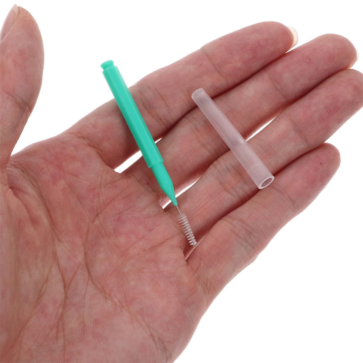 Cepillos Interdentales Verdes 200piezas Diseño Portátil y Cerdas Suaves para Limpieza Interdental Eficaz en Oficina y Viajes