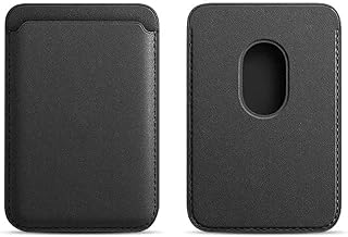 next store Leather Wallet Strong Magnetic Leather Card Wallet with MagSafe Compatible with iPhone, Samsung, Huawei (Black)