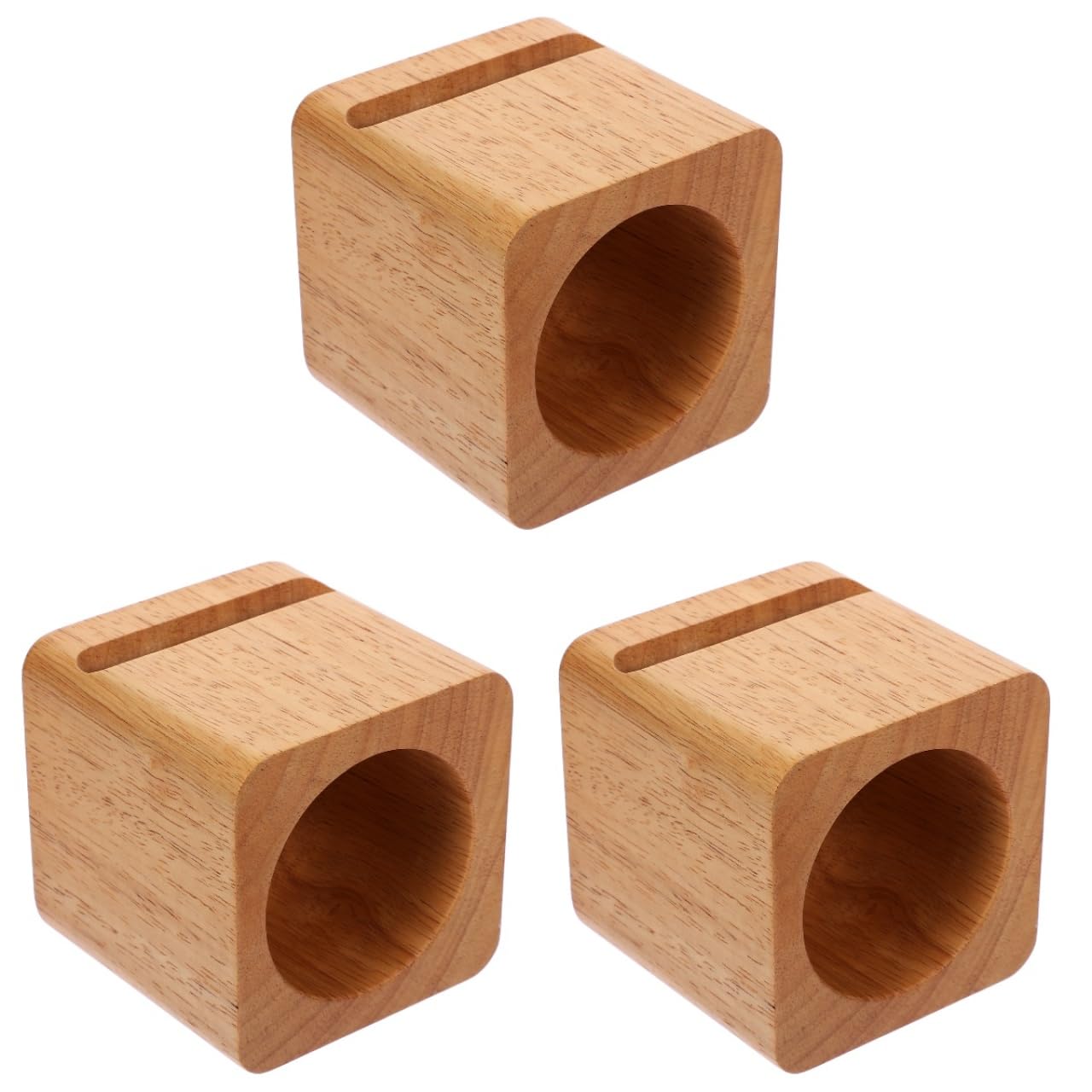 UKCOCO Lot De 3 Supports De Téléphone Portable En Bois Pour