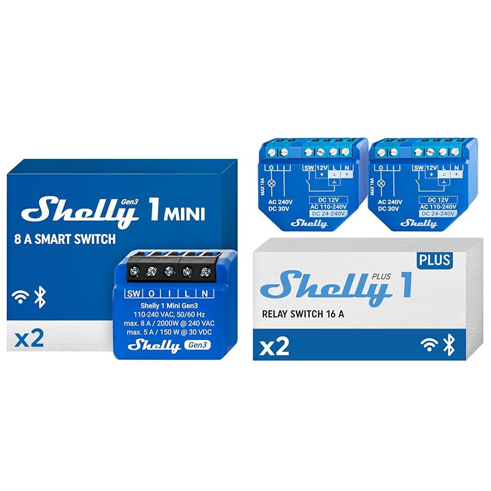 Shelly 1 plus - Interrupteur intégré Wi-Fi - 16A