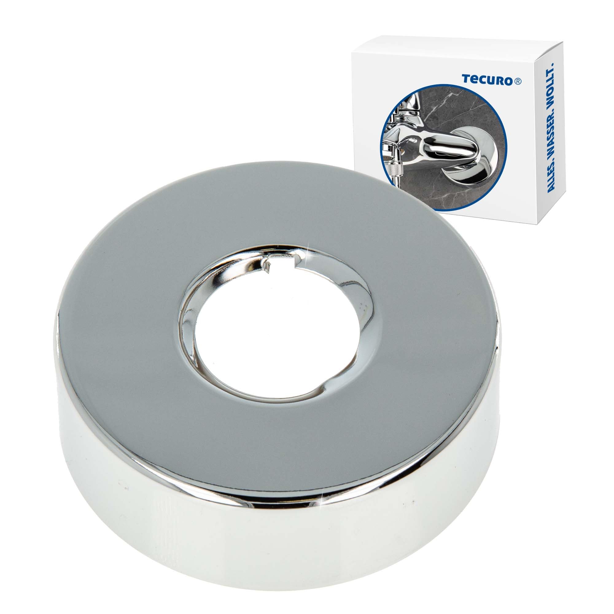 'Tecuro Rosette (3/4) Diameter: 27 mm x 67 mm Diameter x Height 20 mm Chrome-Plated Brass