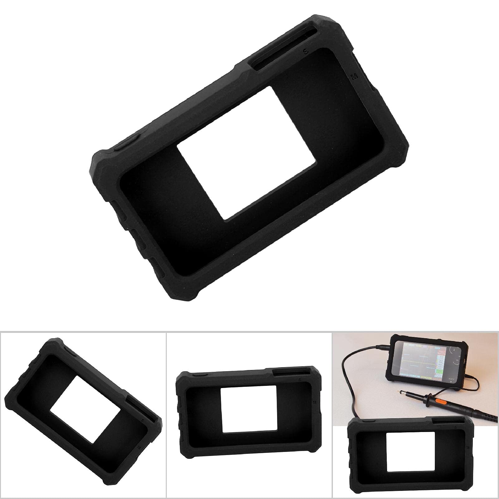 Funda de silicona para osciloscopio, SC212 Funda protectora para osciloscopio Protector de silicona suave para osciloscopio DS212(Negro)