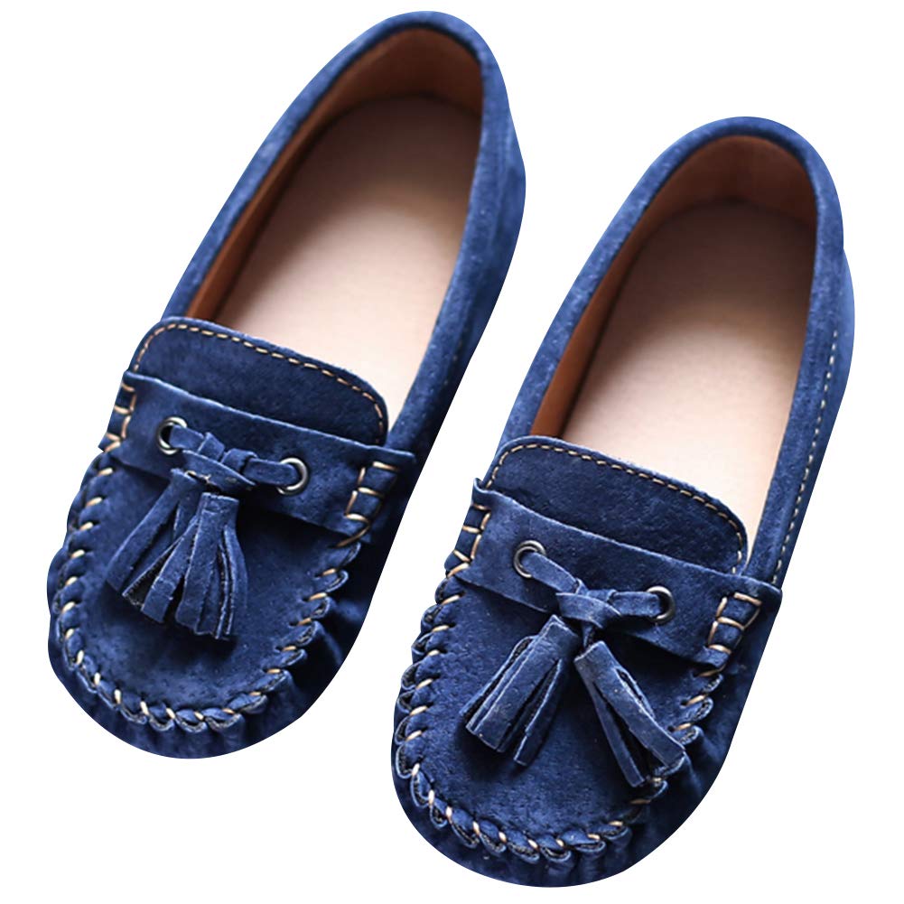 amropi Garçon Mocassins Suède Chaussures de Ville Mariage Tassel Loafers Plates