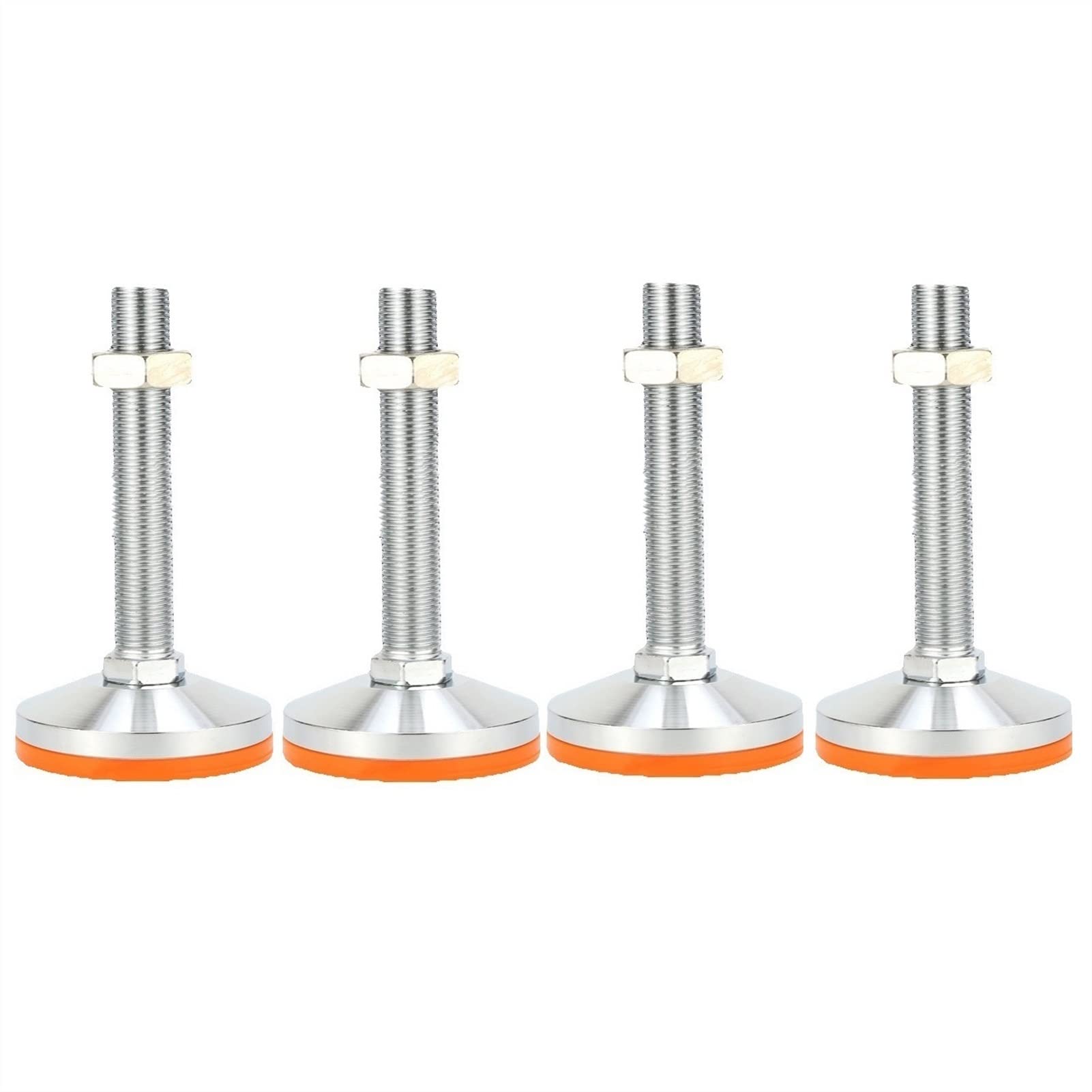 piedini per mobili, Piedini livellanti for macchina filettatrice da 4 pezzi, piedini regolabili da 150 mm, con base fissa, piedini autolivellanti antiurto for impieghi gravosi for banco da lavoro, mac