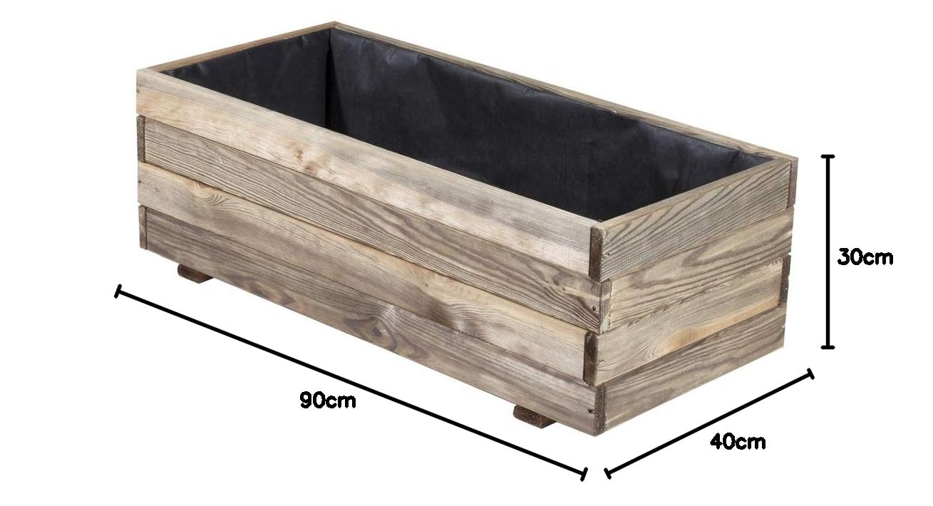 VERDELOOK Fioriera in legno impregnato 90x40xH30cm