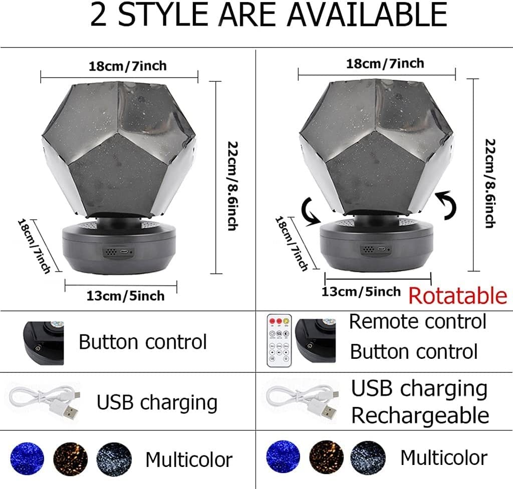 Star Projector Starry Sky Night Light Led Table Lamp Gift for Children Kids