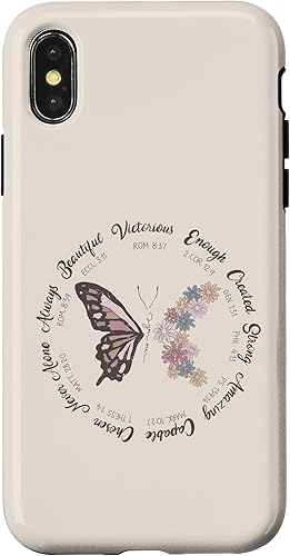 Miniatura 7 de Funda de mariposa para iPhone 11 con texto inspirador en inglés Faith Inspiration