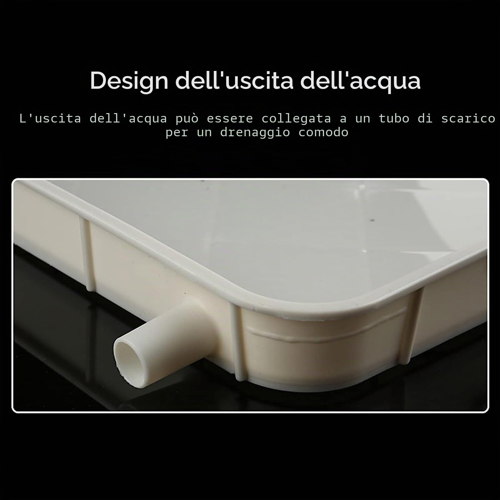 Vaschetta di Raccolta Condensa per Condizionatore D'aria, in Plastica, con Tubo Flessibile, Perfetta per Sistemi di Condizionatori Split Interni/esterni a Pompa di Calore(91.5x45cm/36x17.7in)