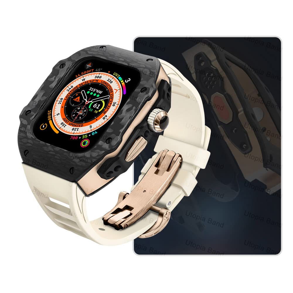 Kit de modification Apple Watch carbone métal iWatch 49mm 45mm 44mm Agate - 7