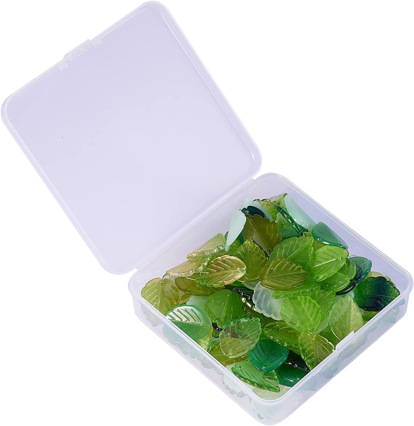 LiQunSweet 90 Pcs 9 Colors Crystal Glass Green Gold Leaf Charm Assorted for Necklace Bracelet Earrings Jewelry Making DIY Accessories - 24mm - Image 8