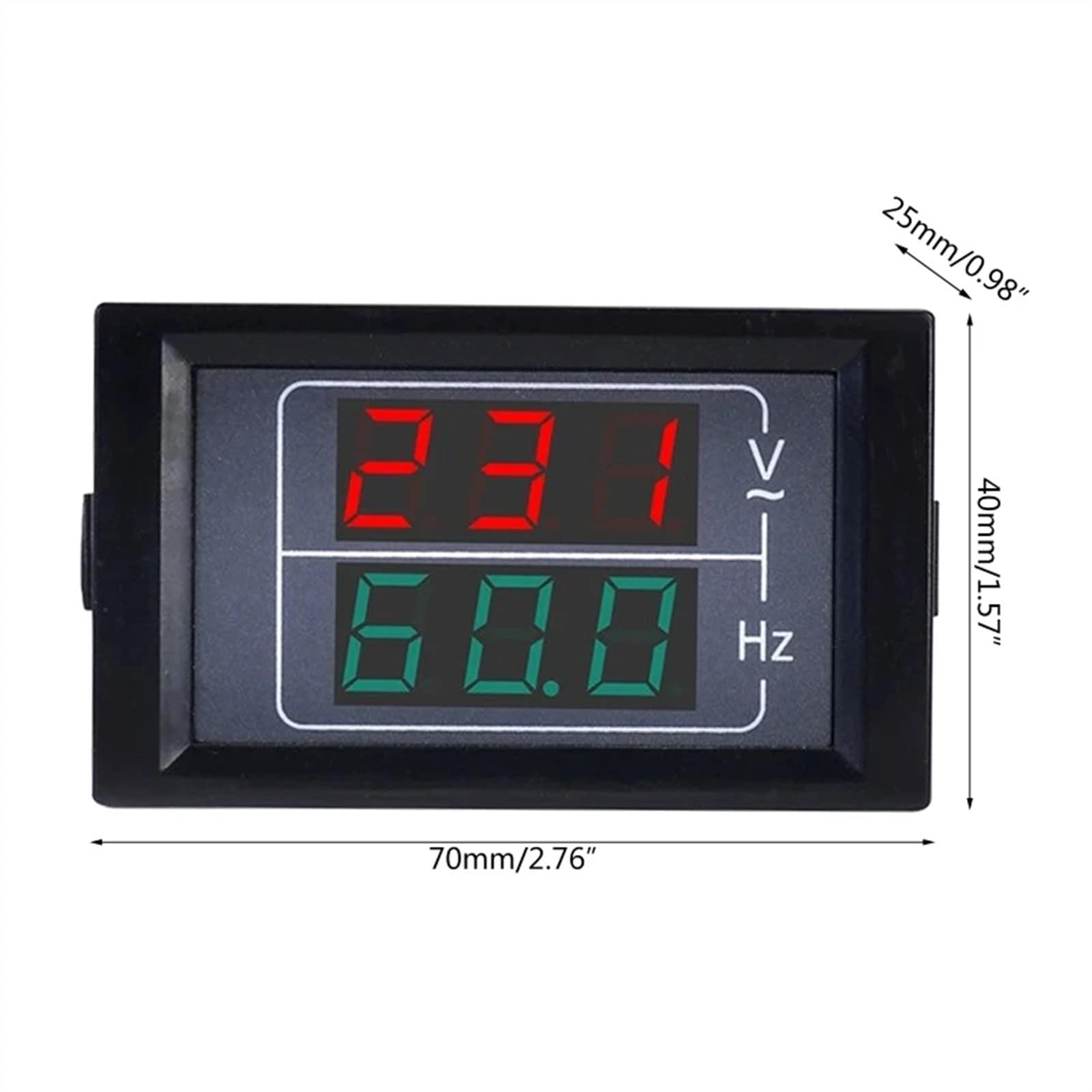 Częstotliwościomierz podwójny wyświetlacz LED woltomierz cyfrowy AC50-500V 10,0-99,9 Hz