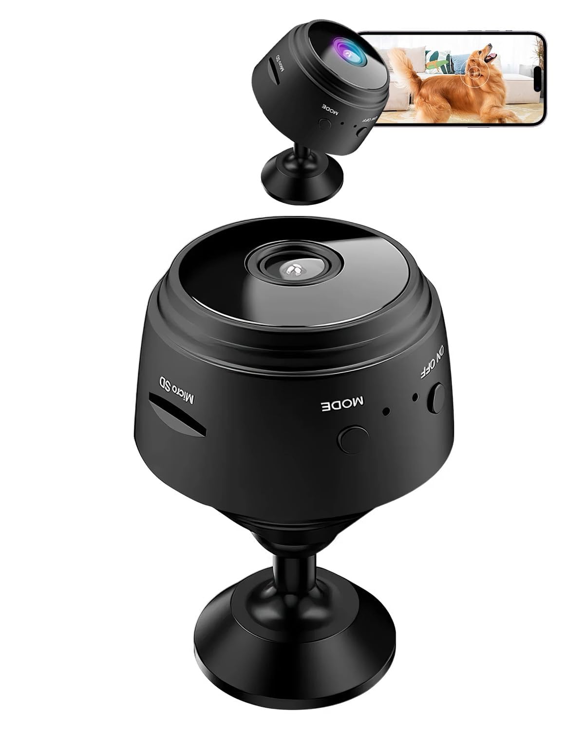 Mini Camara Espia 1080P WiFi Cámara Espia Oculta Camara Vigilancia Interior/Exterior con Detección de Movimiento Camaras Espias Camufladas Dispositivo de Seguridad para Hogar y Oficina