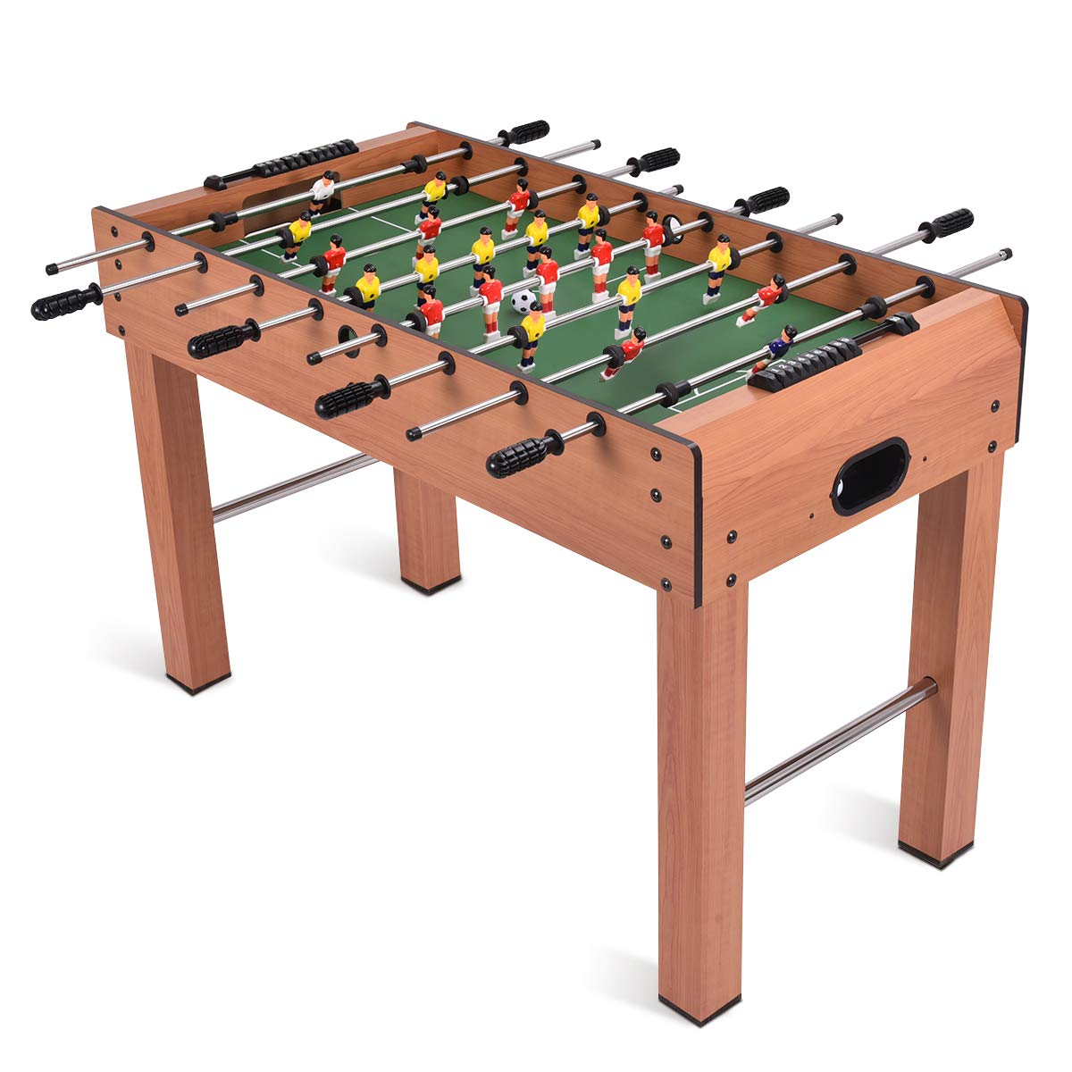 Giantex 48'' Foosball Table, Wooden Soccer Table Game w/Footballs, Suit
