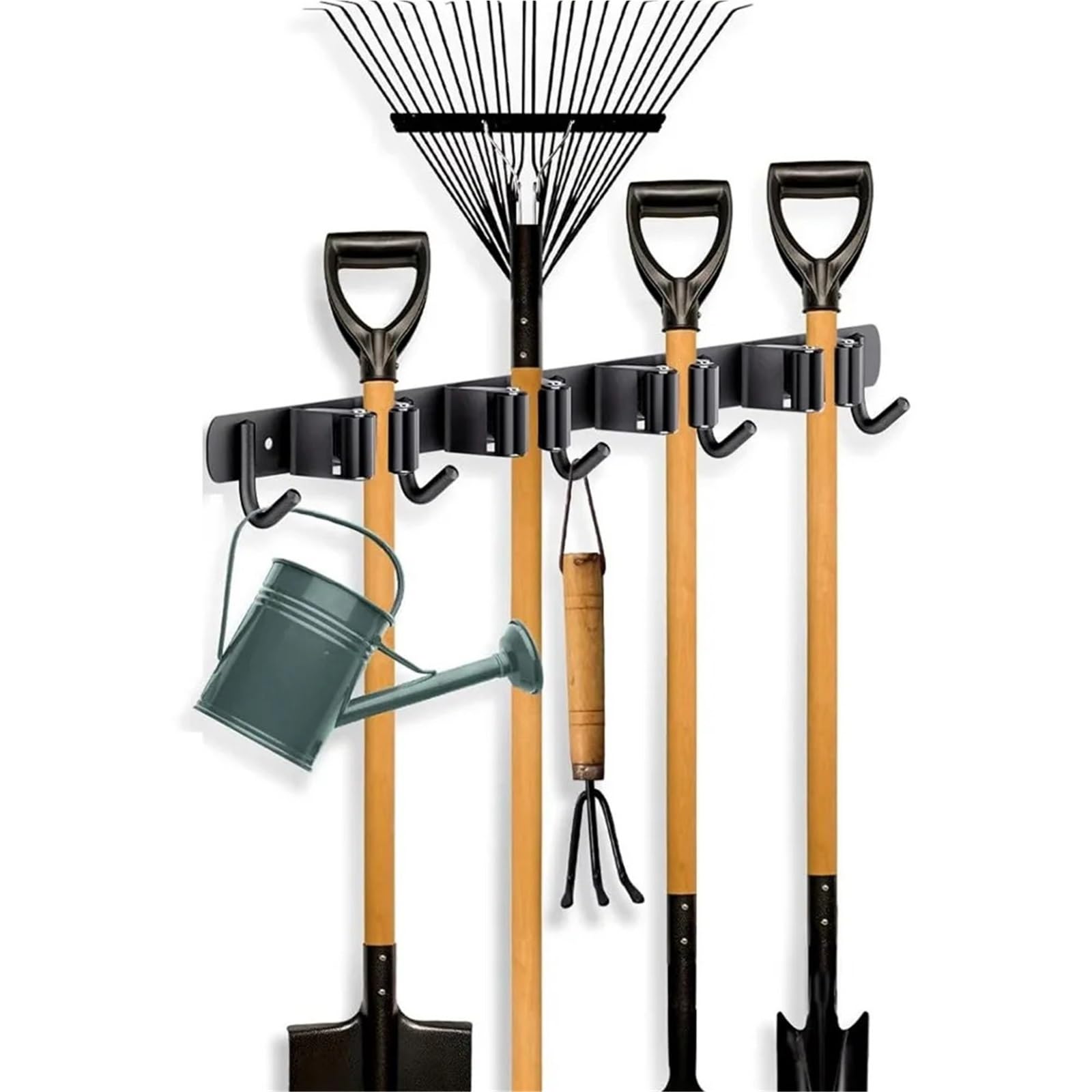 Porta Scope Parete Portautensili in metallo resistente, multifunzionale, salvaspazio, con 4 slot e 5 ganci per cucina