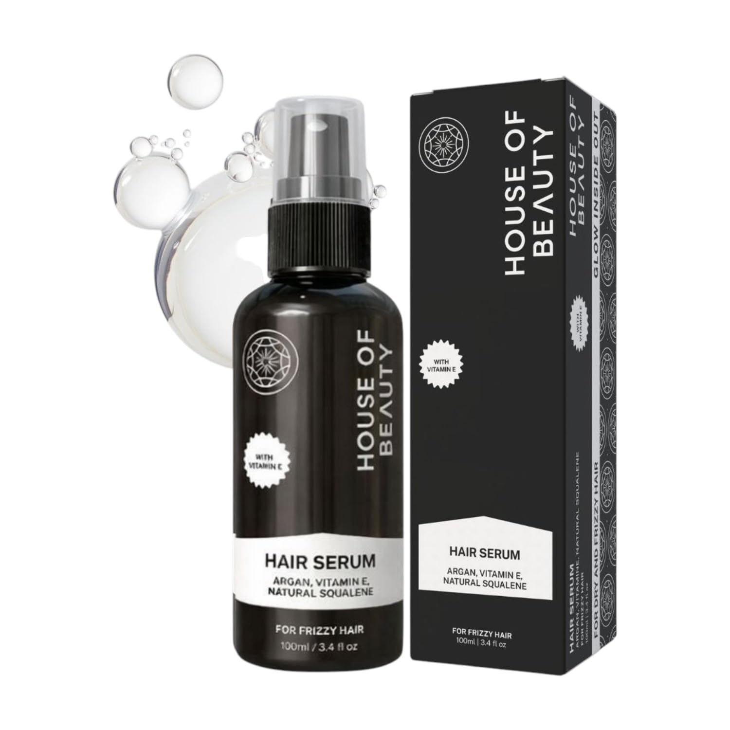 HOUSE OF BEAUTY Hair Serum with Argan Oil, Vitamin E & Plant Squalane, Sun protection – Hair growth, Frizz Control, Deep Nourishment & Shine – Lightweight & Non-Greasy Formula - 100 ml-image-12