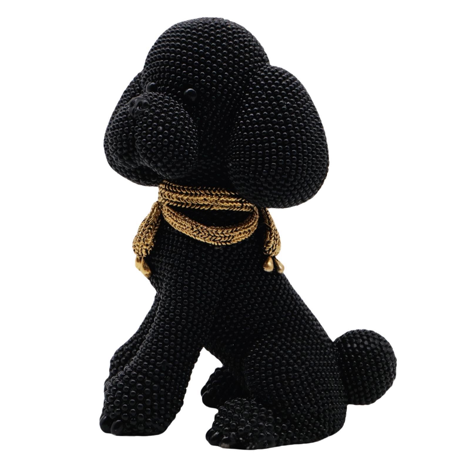 mophrati Statua da tavolo a forma di cane: opera d'arte moderna e creativa per l'arredamento, realizzata con resina di qualità, statue decorative per amici, ecc.