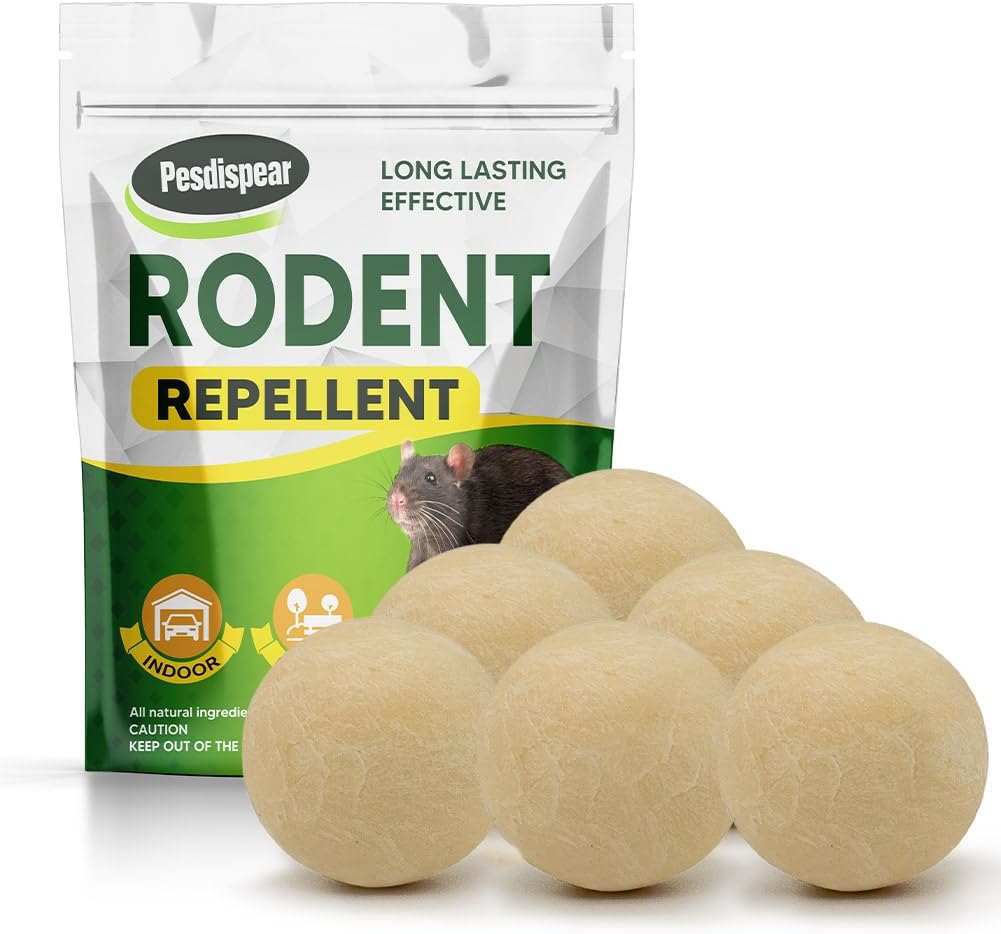 Rat Repellent, Mouse Repellent, Rat Deterrent, Rodent Control More Humane Than Mice Trap and Ultrasonic for Indoor Outdoor 6P