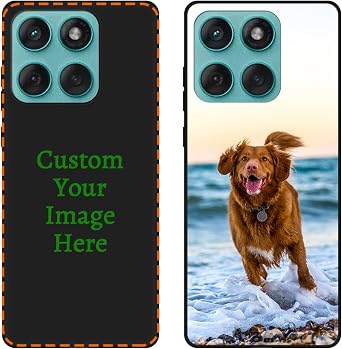 Custom Case Compatible with Motorola Edge 60 Fusion, Photo Personalized Customized Multi Image Text Picture Name Design Shockproof Protective Black Soft Phone Cover Shell