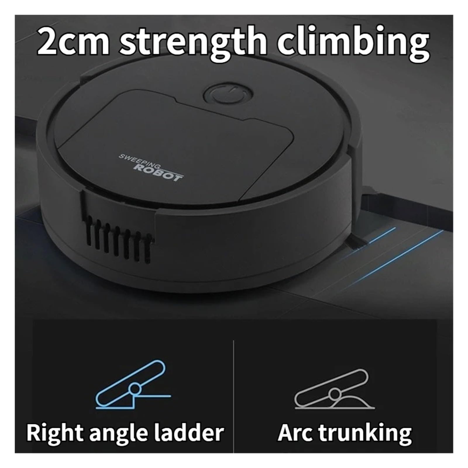 Intelligent sweeping robot suction mop 3-in-1 lazy home automatic vacuum cleaner gift Mini sweeper(Black)