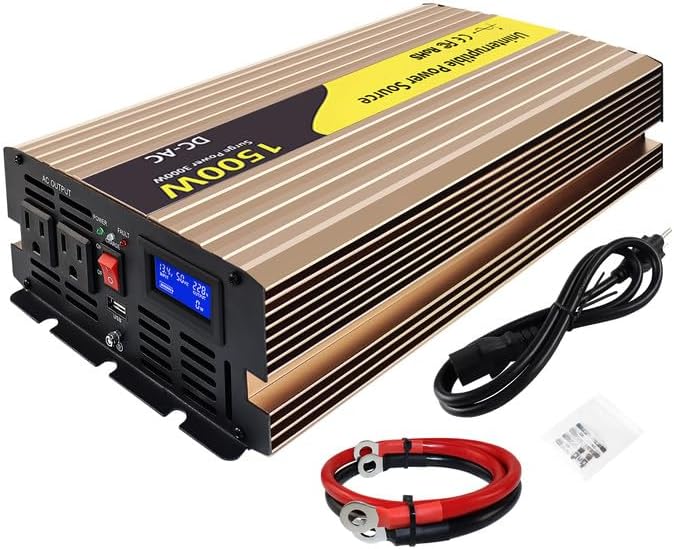 VEVOR 2000W Sump Pump Battery Backup System, LCD Display