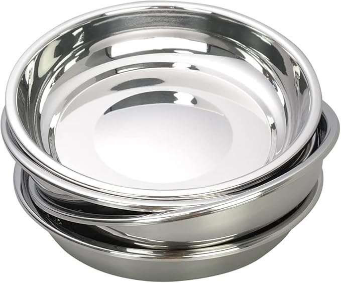 Rinboat Stainless Steel Round Plates, Camping Dinner