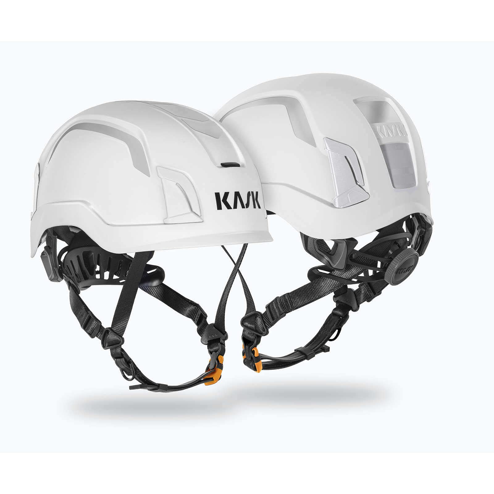KASK Zenith X Hi-Viz - Casco de construcción fluorescente, casco de escalada, casco de trabajo, rueda giratoria, EN397, EN50365, EN12492, color: amarillo fluorescente