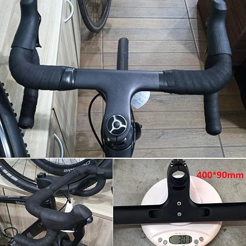 Miniatura 6 de Manillar integrado de bicicleta de carretera manillar integrado plano ruta interna manillar aero integrado 31.8 manillar de bicicleta de carbono