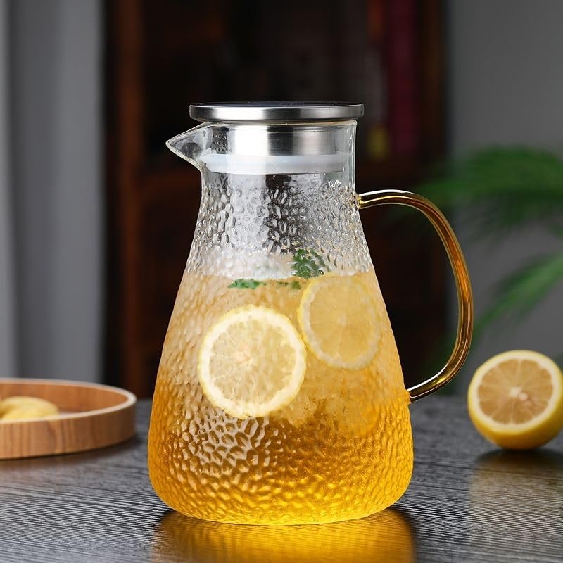 1.75L Glass Teapot with Removable Infuser, Stovetop Safe Tea Kettle, Blooming and Loose Leaf Tea Maker Set (chuiwen)