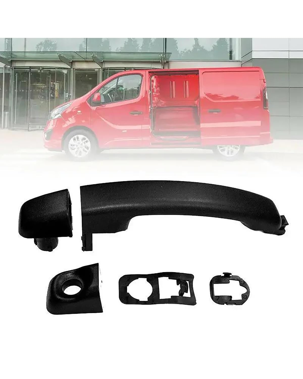 LAYYSD Exterior Door Handle 1PC Rear Back Door Handle for Vauxhall for Vivaro B Trafic Outer Kit Car Accessories95518889 Car Outer Handle