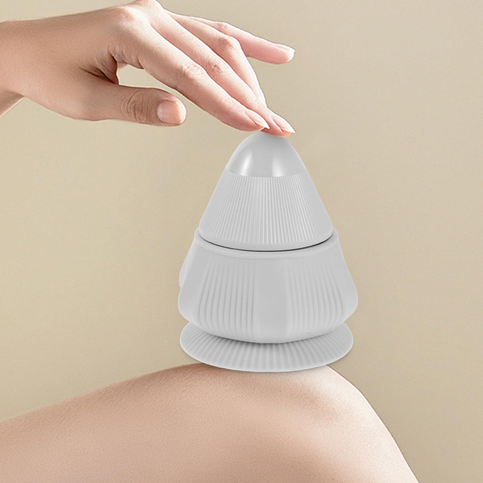 Mikikit Tragbares Multifunktions Massagegerät mit Vibrations und Wärmefunktion Massageball mit Konischem Design aus Kunststoff Leicht und Wandmontierbar für Nacken und Schultern im Büro