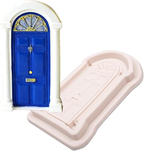 Miniatura 8 de Moldes de silicona para ventana y puerta, moldes de chocolate de estilo clásico para decoración de pasteles, decoración de cupcakes, pasta de goma