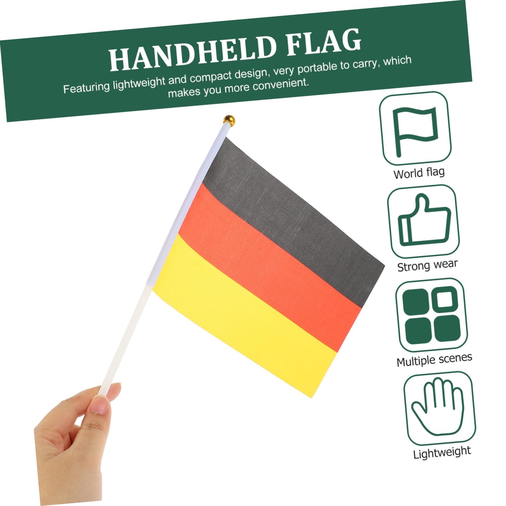 BESPORTBLE 200piezas Banderines De Fútbol Banderas Portátiles Para Eventos Deportivos Para Celebraciones y Animación Fiestas Diseño Vibrante y Resistente