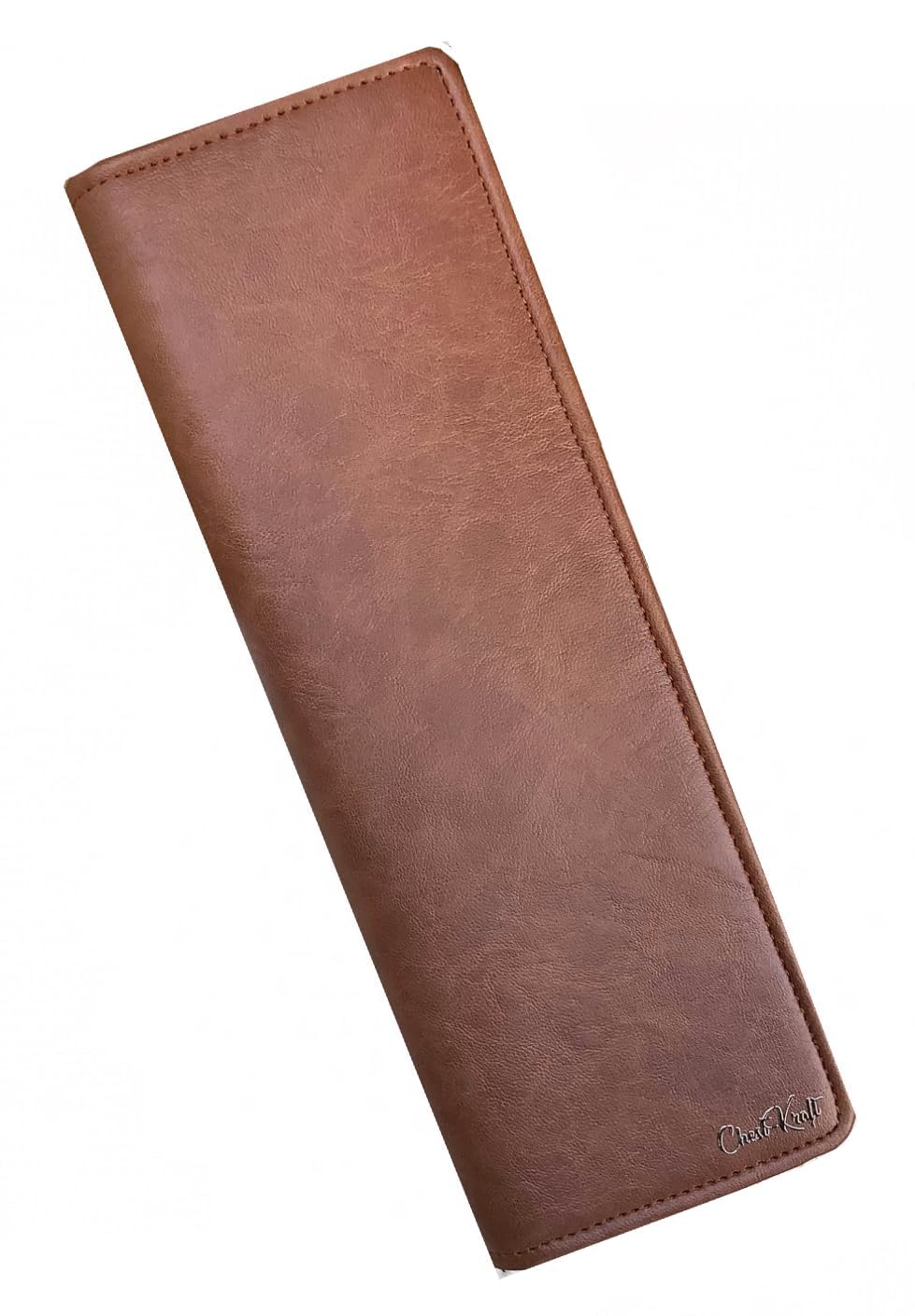 PU Leather Long Key Case Pouch Wallet Keychain Key Holder with 6 Hooks Zipper Closure (Tan-25.5 x 8.5 cm)-Double TAN