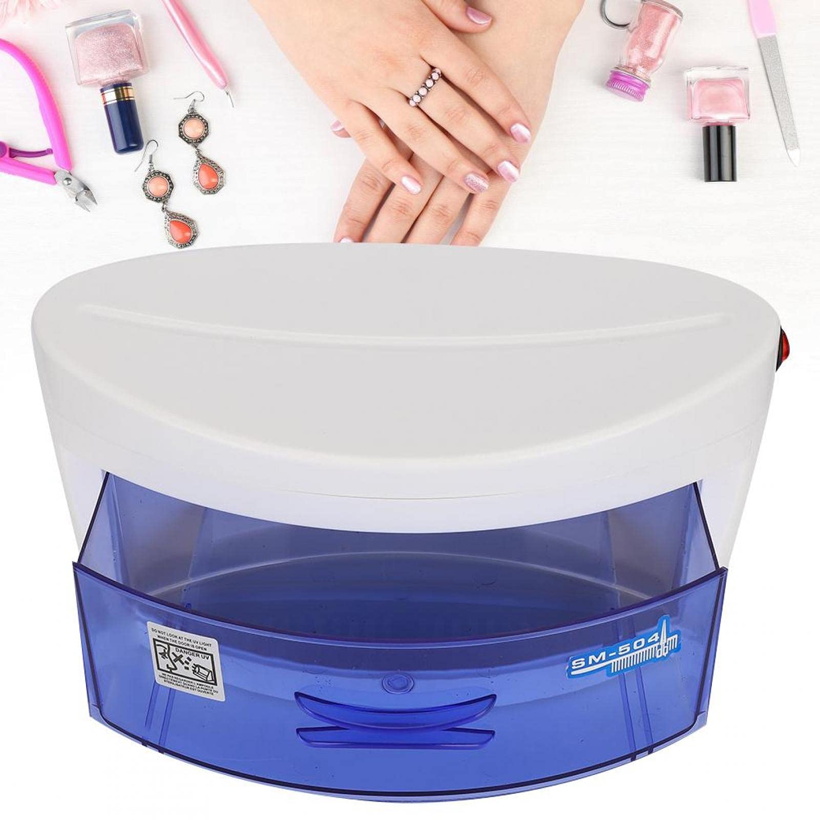Boîte de Désinfection UV Portable 6W, Stérilisateur UV à Arrêt Intelligent pour Outils de Manucure Outils de Tatouage Outils de Maquillage Outil de Coiffure et Brosse à Dents [UE]