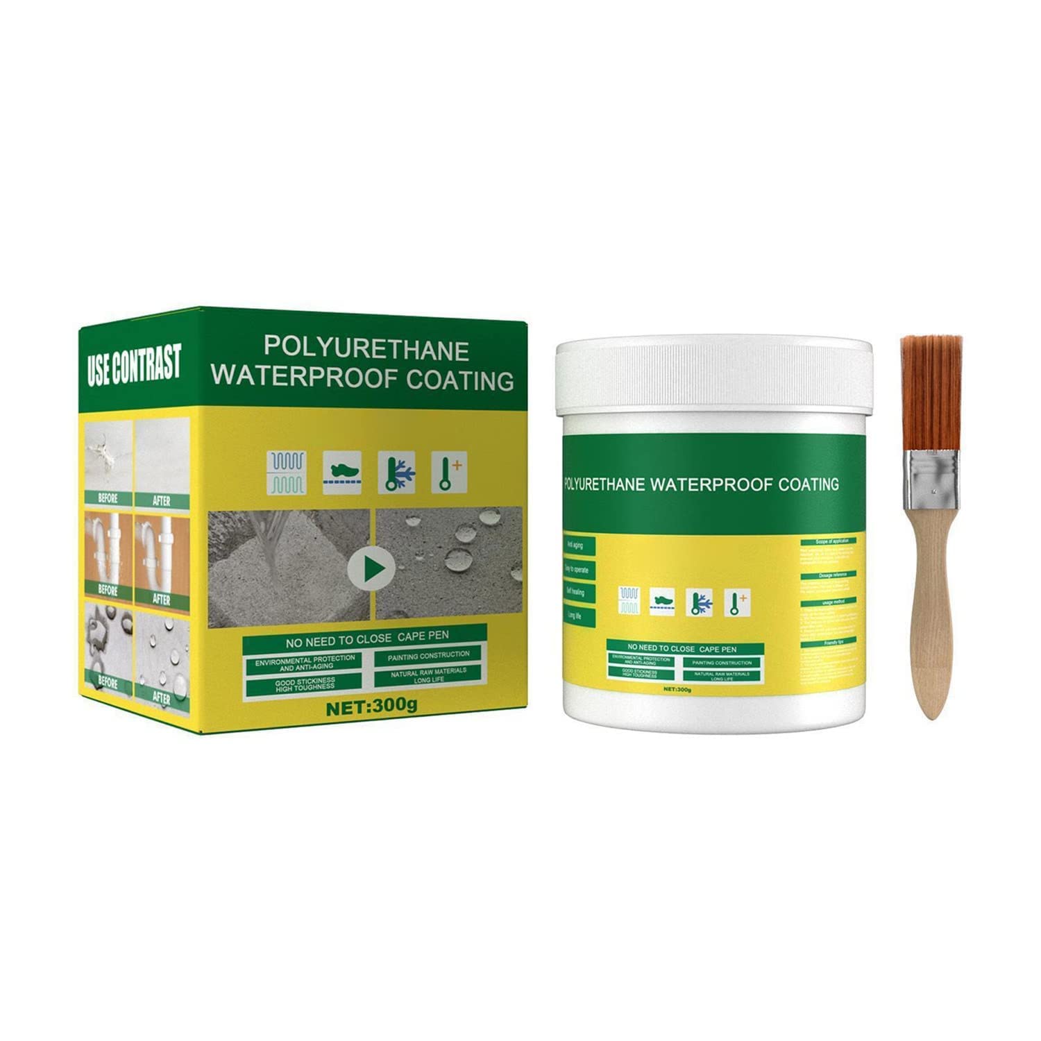 Transparent Waterproof Sealant Paste - Repair Broken Surfaces, Super Strong Bonding, Invisible Anti-Leakage Agent, Insulating Sealer, 300g (1)