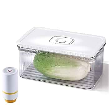 自動真空保存容器 - 食品鮮度を保つ、日付表示付き、950ml Amazon｜JISJIA 真空保存容器 4L ABS食品級素材 保存容器 BPA