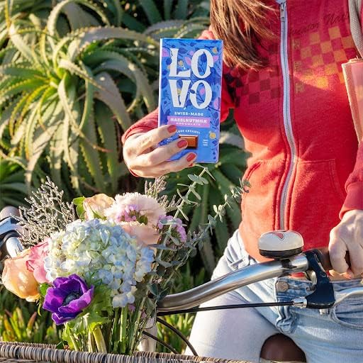 Miniatura 4 de LOVO Chocolate con leche de avellana, 100% a base de plantas, vegano, sin OMG, sin gluten, hecho en Suiza. 12 unidades.