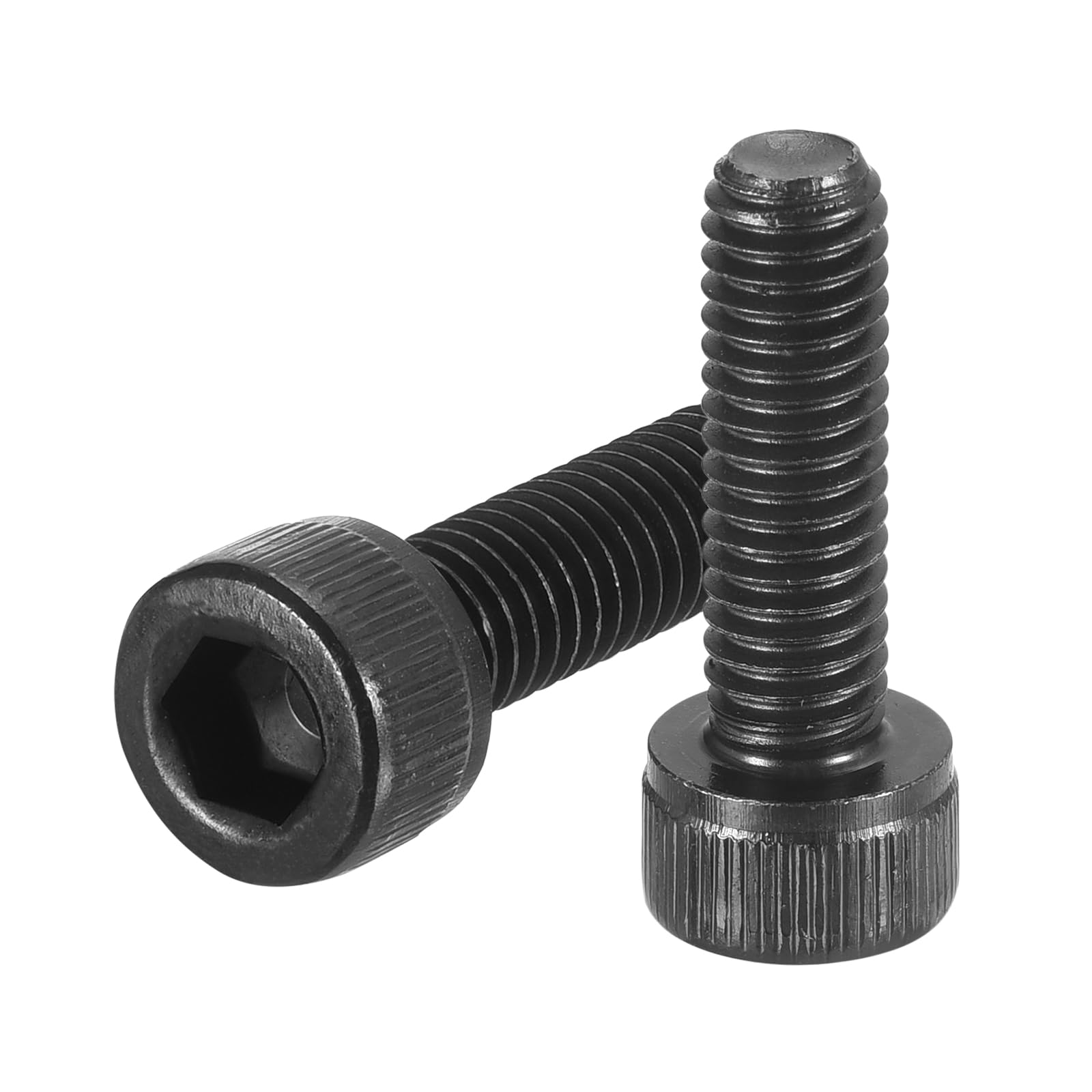uxcell Hex Socket Bolts (M6-1x20), Grade 12.9 Carbon Steel Hex Socket Drive Screws, Black, 25 Pcs