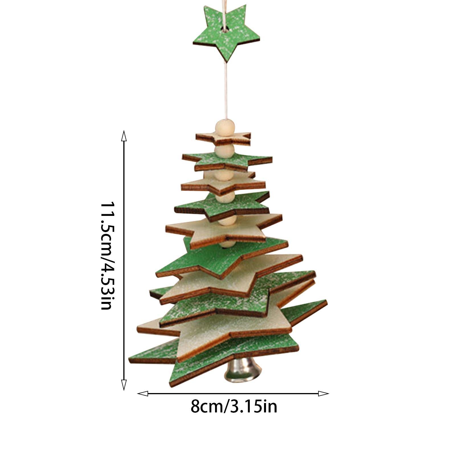 15pcs Noël Décoration Noël Arbre De Noël Pendentif, Decoration Sapin De Noel En Bois, Decoration De Noel En Bois Des Etoiles JM01663 - Maison