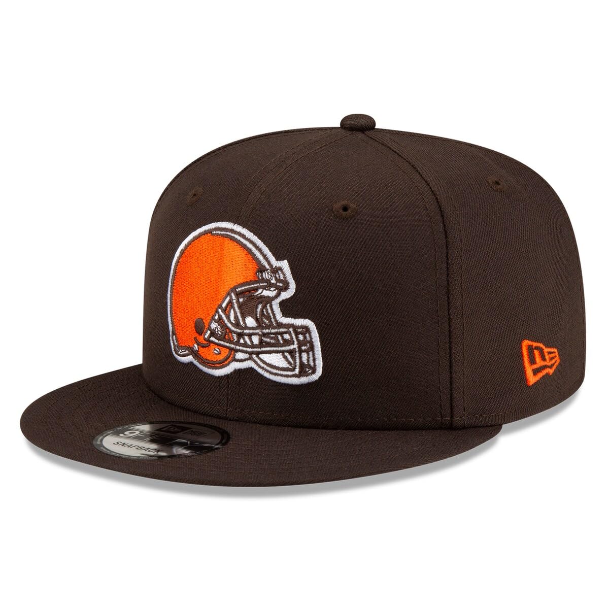New Era NFL 9FIFTY Team Color Adjustable Snapback Hat Cap - One Size, Cleveland Browns - Brown, One Size